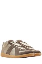 Maison Margiela Maison Margiela Leather And Suede Sneakers - Brown