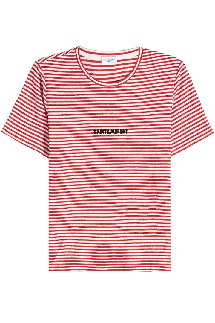 Saint Laurent Saint Laurent Striped T-shirt With Logo