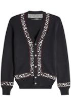 Alexander Mcqueen Alexander Mcqueen Printed Cadigan With Wool, Silk And Cashmere