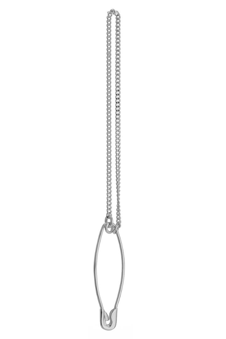 Maison Margiela Maison Margiela Chain Earring With Safety Pin - Silver