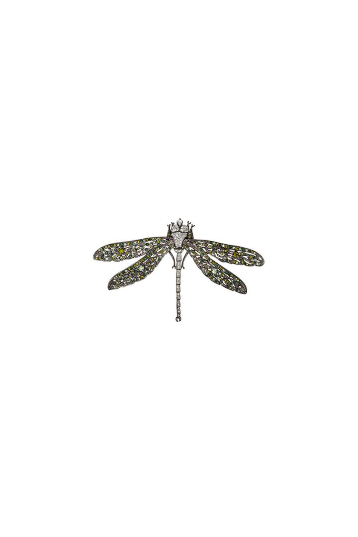 Kenneth Jay Lane Kenneth Jay Lane Jeweled Dragonfly Brooch - Multicolor