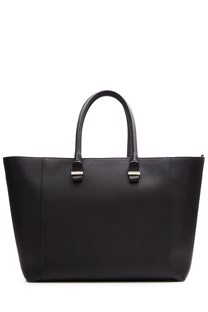 Victoria Beckham Victoria Beckham Leather Simple Shopper Tote - Black