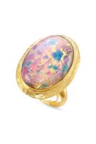 Kenneth Jay Lane Kenneth Jay Lane Opalescent Cocktail Ring - Gold