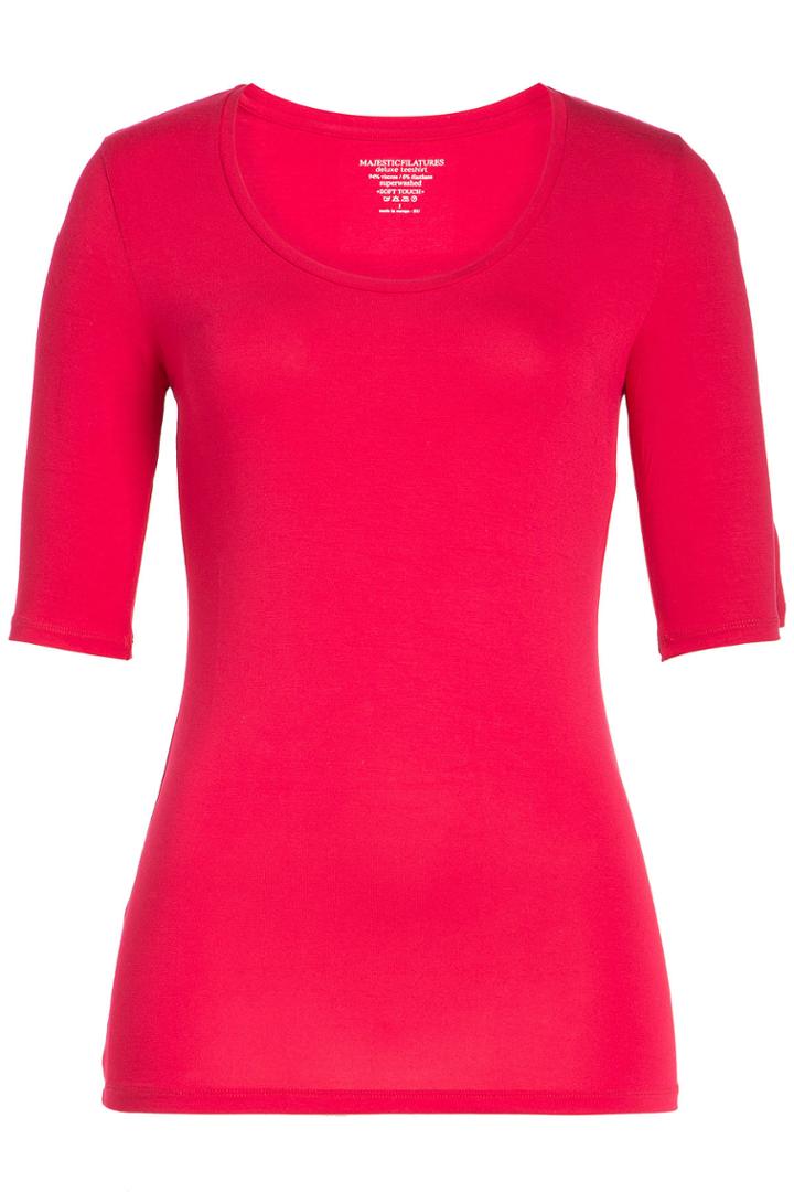 Majestic Majestic Jersey T-shirt With Cropped Sleeves