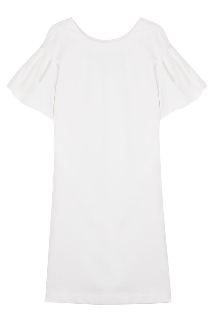Agnona Agnona Cotton Dress With Ruffled Sleeves