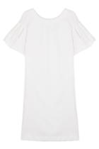 Agnona Agnona Cotton Dress With Ruffled Sleeves