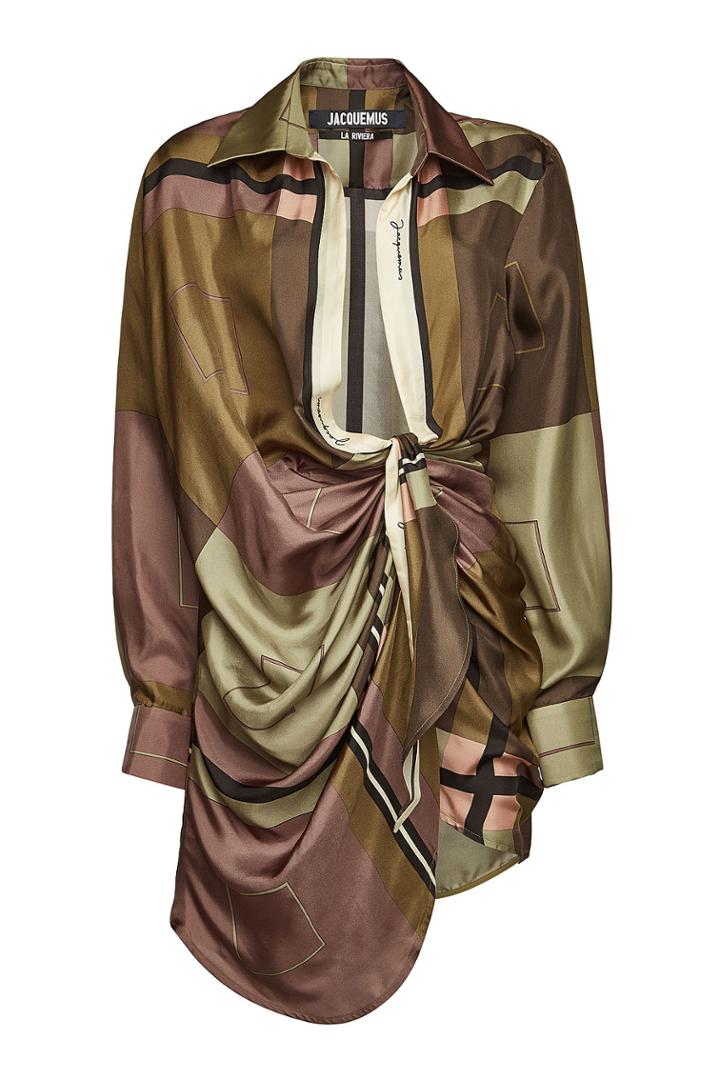 Jacquemus Jacquemus La Robe Bahia Printed Silk Dress