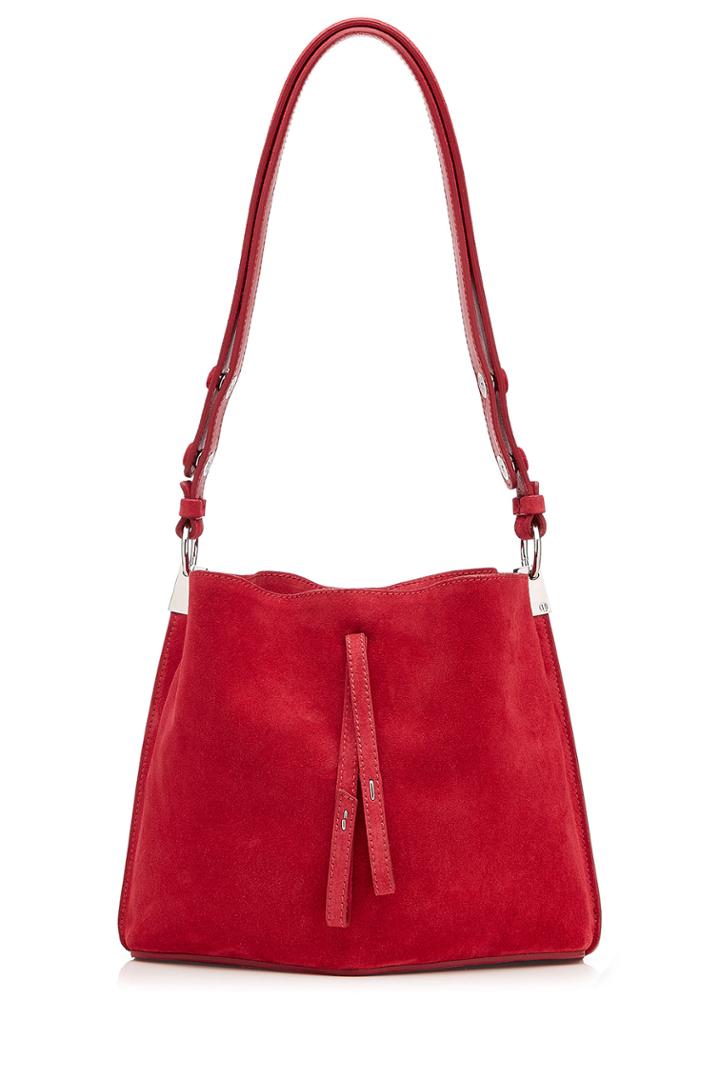 Maison Margiela Maison Margiela Suede Shoulder Bag - Red