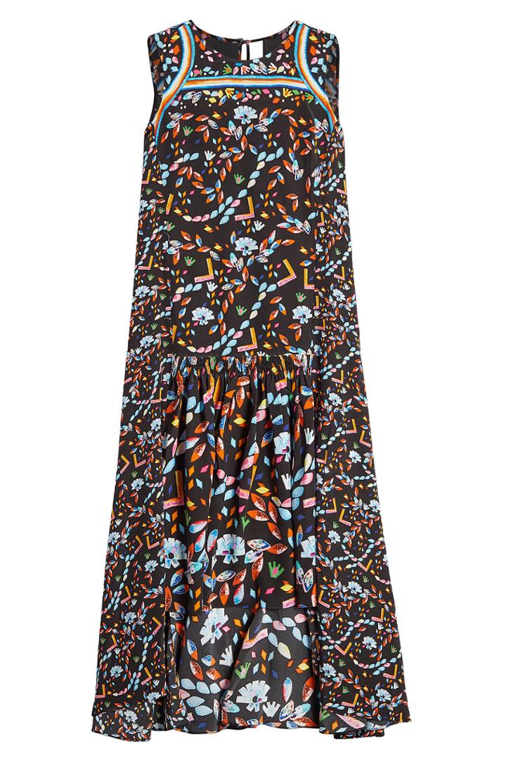 Peter Pilotto Peter Pilotto Printed Silk Dress - Black