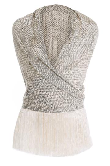Hacienda Montaecristo Hacienda Montaecristo Woven Sarong With Leather - White