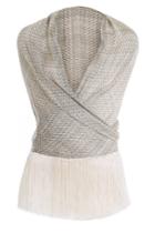 Hacienda Montaecristo Hacienda Montaecristo Woven Sarong With Leather - White