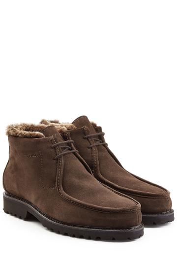 Ludwig Reiter Ludwig Reiter Suede Ankle Boots With Shearling Lining - Brown