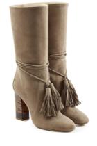 Burberry Shoes & Accessories Burberry Shoes & Accessories Suede Boots With Tassels - Brown