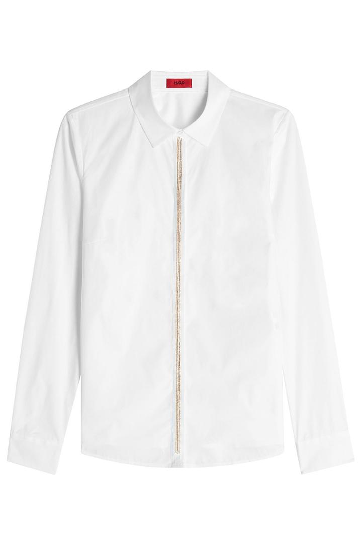 Hugo Hugo Cotton Shirt With Embellishment