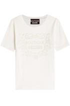 Boutique Moschino Boutique Moschino Cotton T-shirt With Cut-out Logo