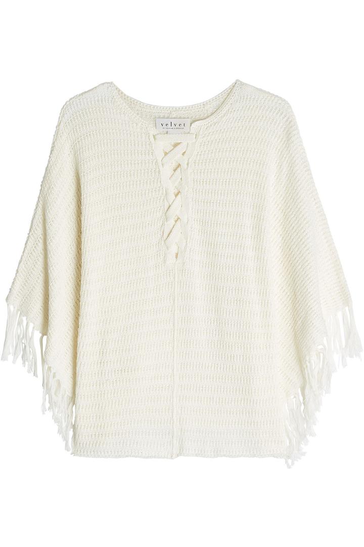 Velvet Velvet Cotton Poncho Pullover