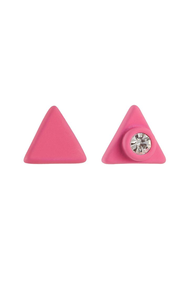 Marc By Marc Jacobs Marc By Marc Jacobs Rubberized Triangle Earrings - Pink