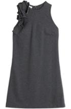 Brunello Cucinelli Cotton Jersey Dress With Ruffled Shoulder