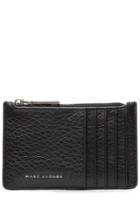 Marc Jacobs Marc Jacobs Two-tone Leather Card Zip Pouch - Black