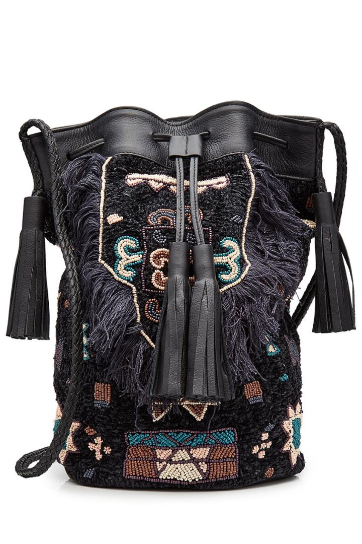 Antik Batik Antik Batik Embellished Shoulder Bag With Leather