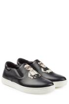 Dolce & Gabbana Dolce & Gabbana Slip On Leather Sneakers - Black