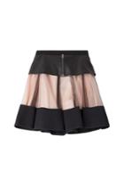 David Koma David Koma Flared Skirt With Leather And Tulle - Multicolored