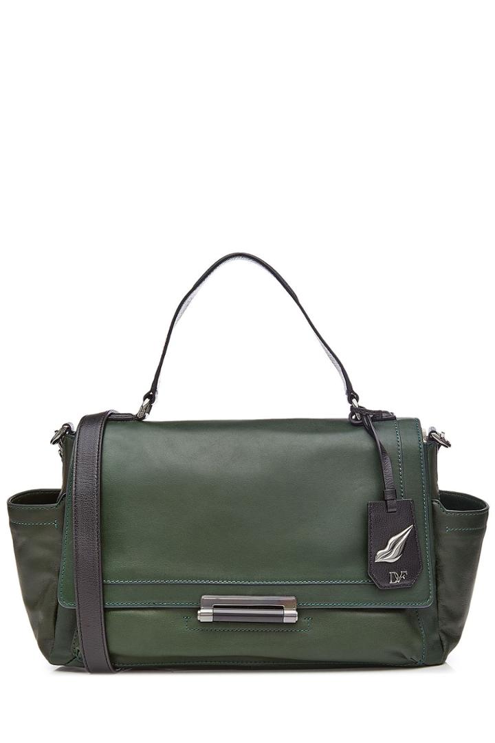 Diane Von Furstenberg Diane Von Furstenberg Leather Highline Stud Bag In Bottle Green
