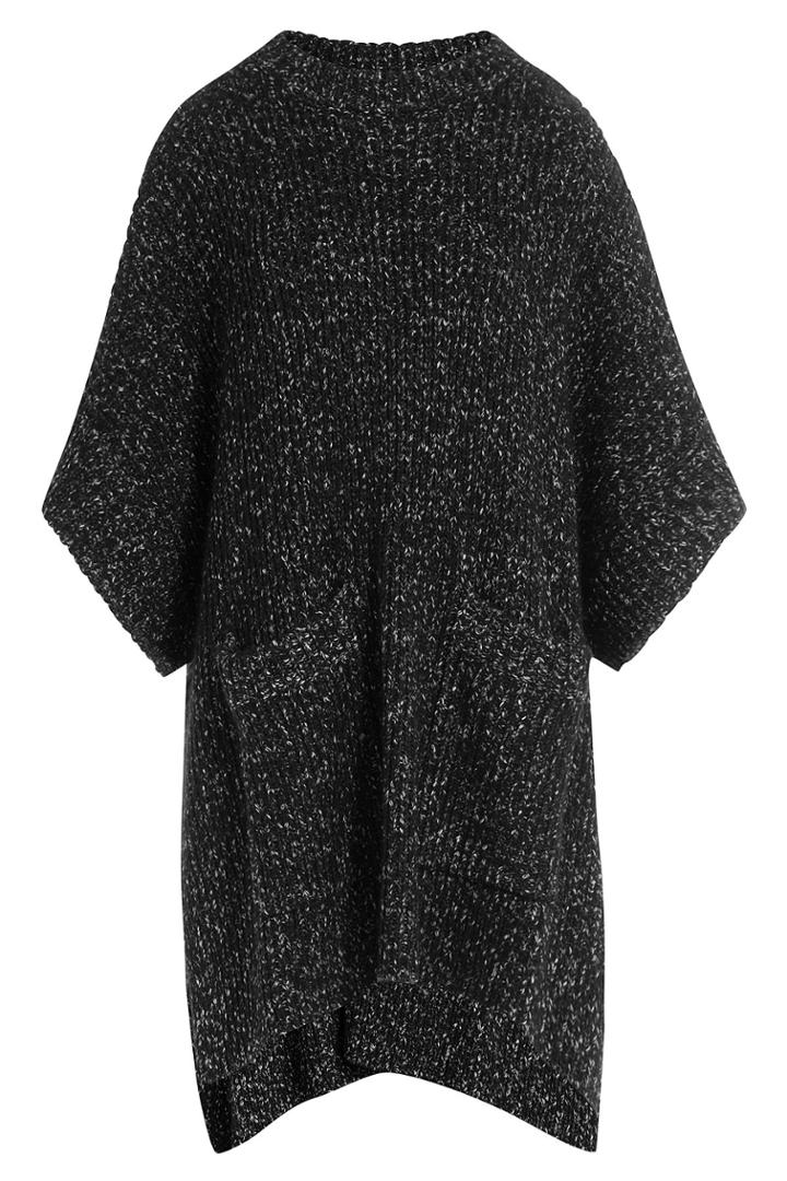 See By Chloé See By Chloé Two-tone Knit Poncho - Black