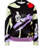 Prabal Gurung Satin Rose Print Sweatshirt