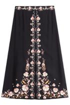Vilshenko Vilshenko Embroidered Midi Skirt