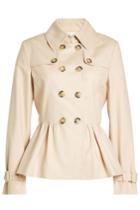 Boutique Moschino Boutique Moschino Cotton Trench Jacket With Peplum