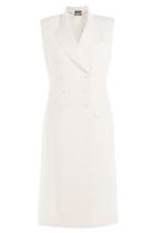 Alexander Mcqueen Alexander Mcqueen Virgin Wool And Silk Blend Sleeveless Coat - White