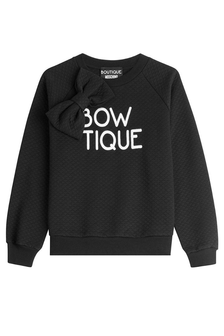 Boutique Moschino Boutique Moschino Printed Cotton Sweatshirt - Black
