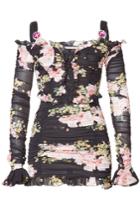 Alessandra Rich Alessandra Rich Floral Silk Mini Dress