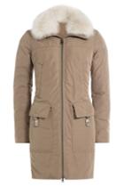 Peuterey Peuterey Down Coat With Fur-trimmed Hood - Brown