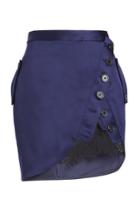 Self-portrait Self-portrait Satin Skirt With Lace