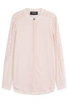 The Kooples The Kooples Blouse With Lace - Magenta