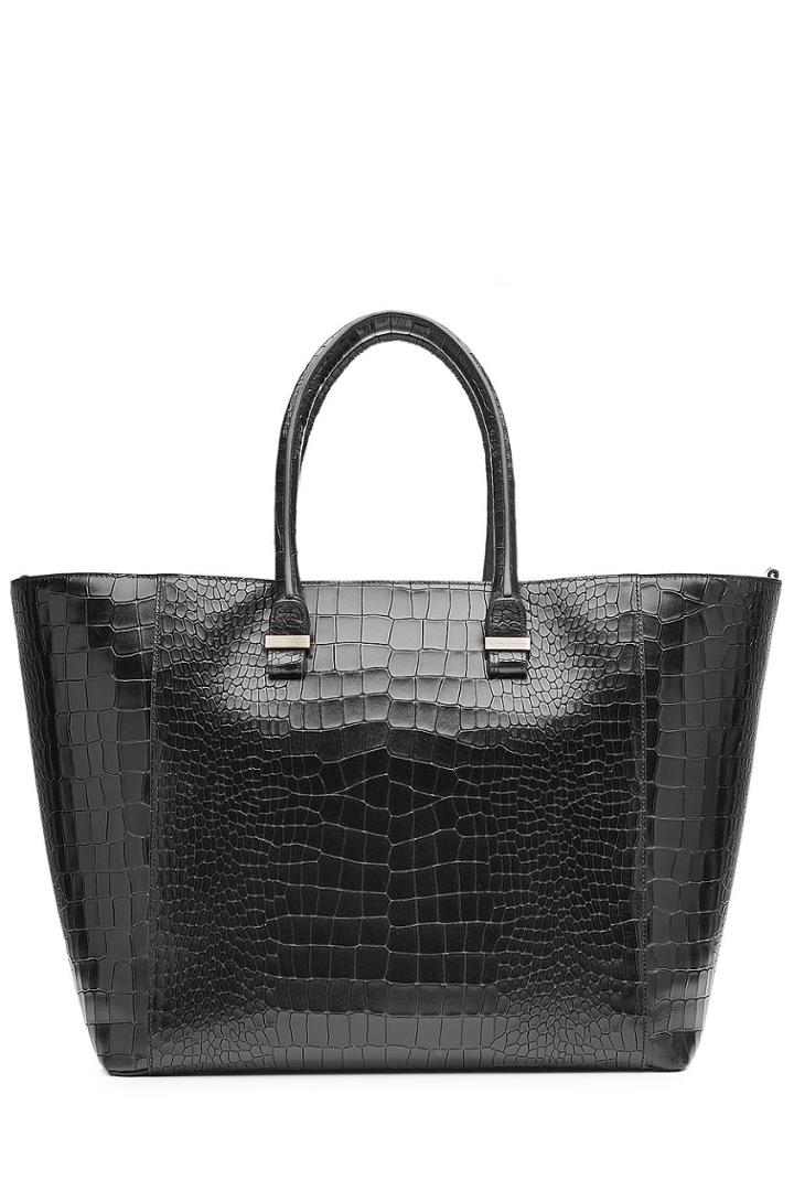 Victoria Beckham Victoria Beckham Embossed Leather Tote - Blue