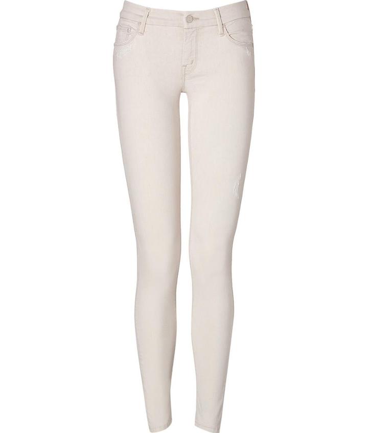 Mother The Looker Jeans In Cream
