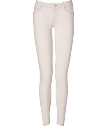 Mother The Looker Jeans In Cream