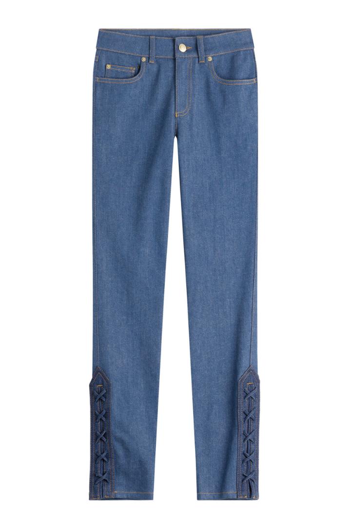 Alexander Mcqueen Alexander Mcqueen Cropped Skinny Jeans - Blue