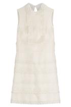 R.e.d. Valentino R.e.d. Valentino Silk Sheath With Sheer Eyelet Trim