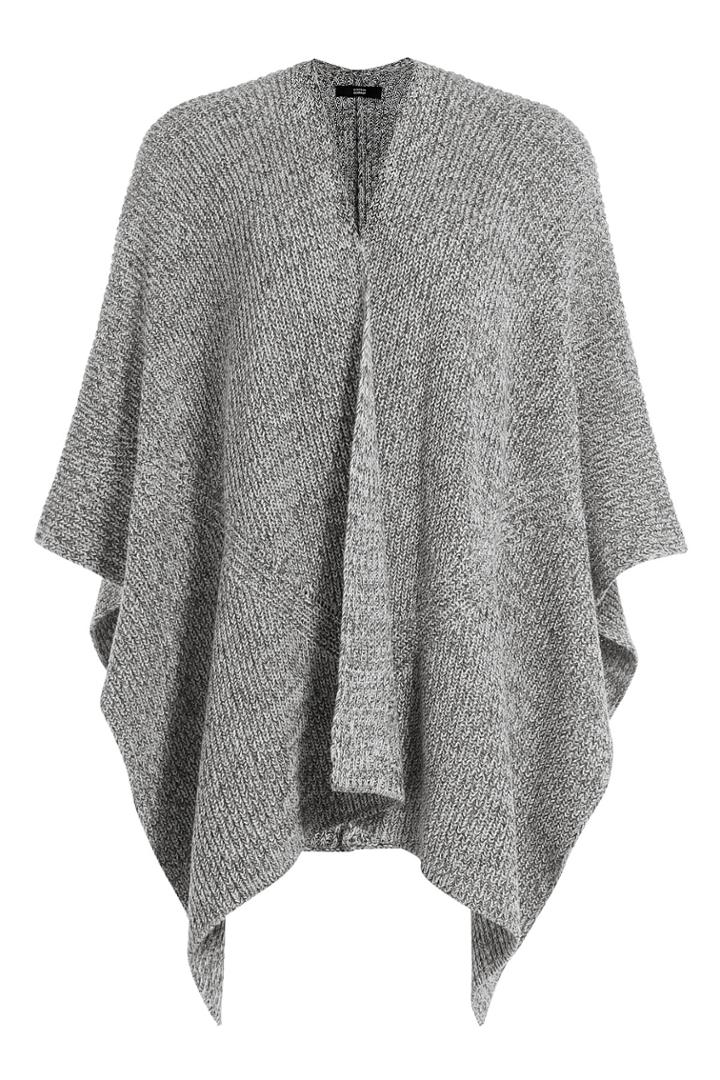 Steffen Schraut Steffen Schraut Long Island Ribbed Cotton Cape Cardigan - Grey