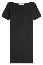 T By Alexander Wang T By Alexander Wang Jersey T-shirt Dress With High-low Hemline - Black
