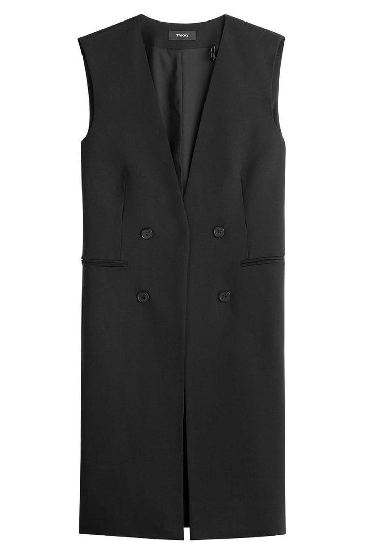 Theory Theory Wool Vest With Open Front