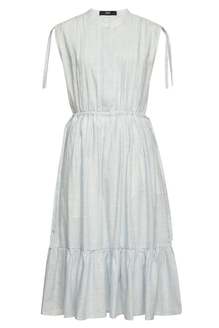 Steffen Schraut Steffen Schraut Striped Midi Dress In Cotton And Linen