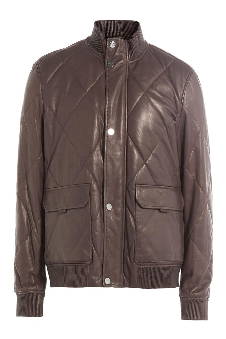 Michael Kors Collection Michael Kors Collection Leather Jacket - Brown