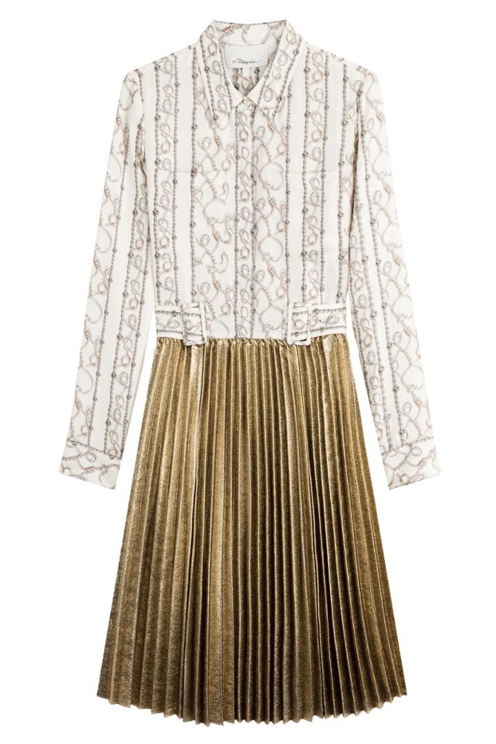 3.1 Phillip Lim 3.1 Phillip Lim Silk Dress With Pleated Skirt