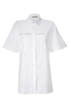 Hakaan Hakaan White Oversized Cut-out Cotton Top - White