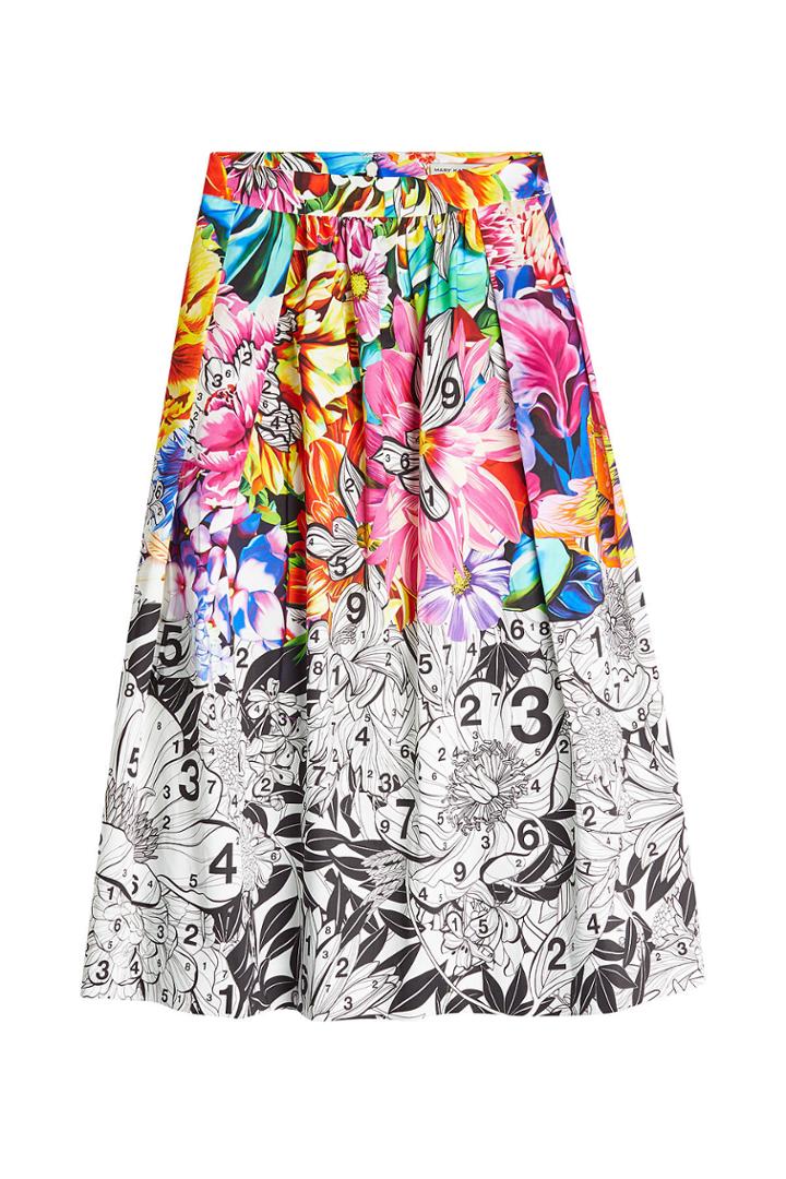 Mary Katrantzou Mary Katrantzou Bowles Printed Cotton Skirt
